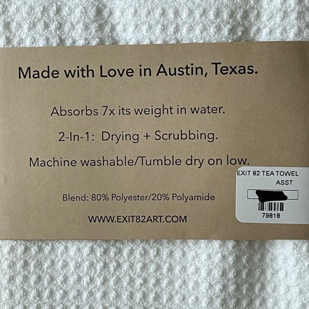 New EXIT82ART Set/2 Austin Texas Kitchen Towels